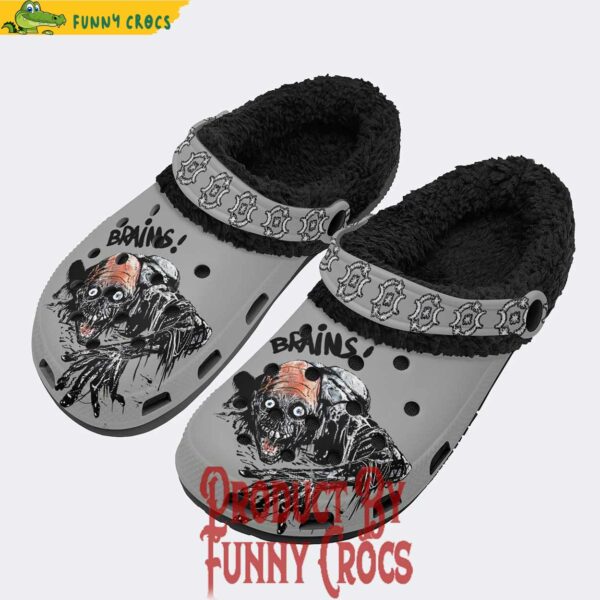 Unisex More Brains Crocs With Fleece Liner