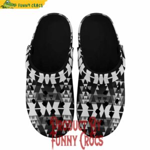 Writing on Stone Black and White Muddies Unisex Crocs Shoes