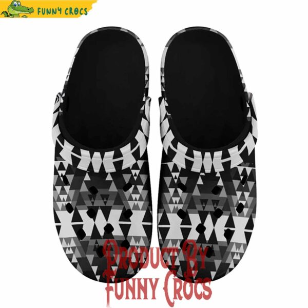 Writing on Stone Black and White Muddies Unisex Crocs Shoes