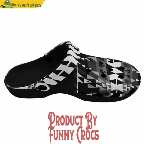 Writing on Stone Black and White Muddies Unisex Crocs Shoes