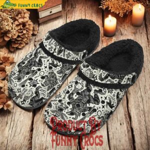 Yule Christmas Demon Mens Crocs Fleece Lined